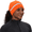 hunter orange, variant on Women's Ponytail Hat | Reflective Cold Weather Running Beanie | Hat for Running, Hiking, XC Skiing - heather grey