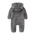 thumbnail image 3 of MEZZALL Baby Boys Girls Snowsuit Winter Coats Solid Color Bear Warm Hooded Footed O-Neck Romper Jumpsuit Outfits Trendy Child Outwear, 3 of 8