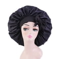 thumbnail image 1 of Gorro para dormir de noche de para mujer, gorro para el cabello, Negro Hugo Gorro de dormir Satin Bonnets, 1 of 8