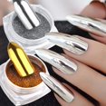 thumbnail image 2 of 2 uds espejo de uñas brillo polvo oro plata efecto metálico pigmento Gel esmalte cromo escamas polvo decoración holográfica NFC000, 2 of 4