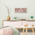 thumbnail image 3 of Stupell Industries North Pole Sign Red Christmas Holiday Word DesignCanvas Wall Art By Artist Jennifer Pugh, 3 of 3