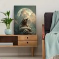thumbnail image 5 of Qisvanset 12x16 Inch Vintage Couple Kissing Canvas Painting Wall Art, 5 of 5