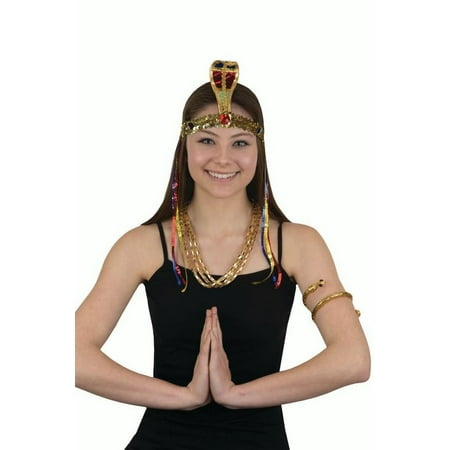 Womens Goddess Accessory Set Snake Headband Necklace Arm Cuff Costume Accessory