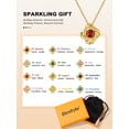thumbnail image 6 of Bestyle 18K Gold Plated Love Knot Pendant Necklace with 0.75 Carat Created Ruby Celtic Knot Jewelry Gifts for Daughter Mom Wife Girlfriend, 6 of 8