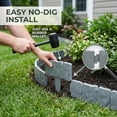 thumbnail image 4 of Imitation Stone Garden Fence, DIY Faux Stone Landscape Edging Border for Landscaping, Plastic Retaining Garden Fence, Interlocking No-Dig Decorative Lawn Edging, 4 of 7