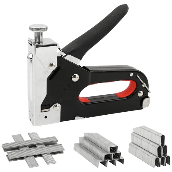 Manual Nail Gun Stapler,4-in-1 Stapler with 200 Staples,Multi-Purpose Heavy-Duty Nailer for Wood,Upholstery,Carpentry,Decoration