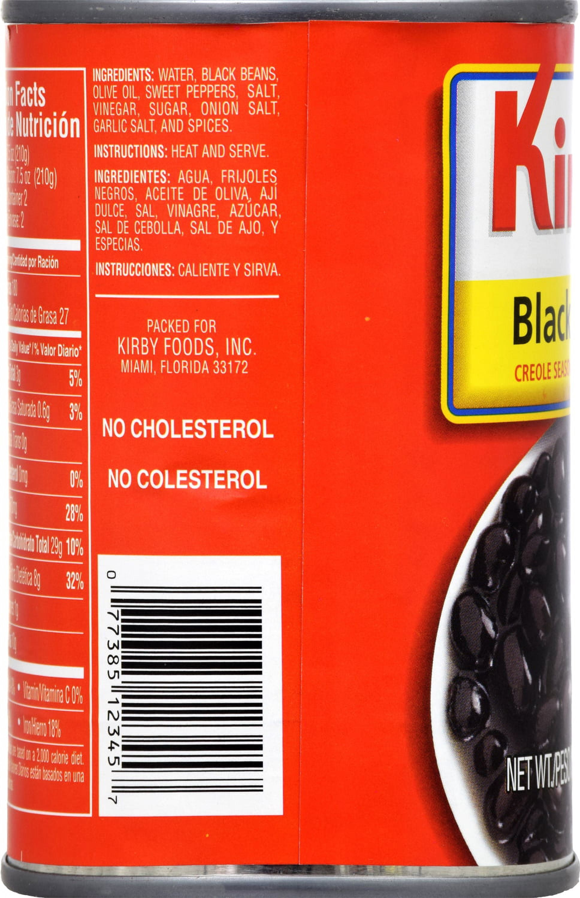 (6 pack) Goya Kirby Black Beans 15 oz Can - Rich in Protein & Fiber