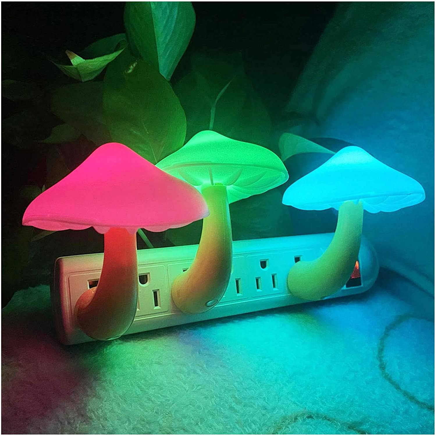 Details about   LED Night Light Plug-in-Wall Lamp Kids Bedroom Mushroom Lamp Home Decor Gift 