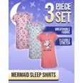 thumbnail image 6 of Sleep & Co Girls Nightgowns - 3 Pack Short Sleeve Girls Pajamas Night Gown Sleep Shirts Dress (5-12), 6 of 7