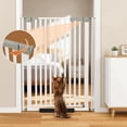 thumbnail image 5 of EAYSG 51" Extra Tall Cat Gate for Doorway, Auto Close Pet Gate for Stairs & Hallways (30-49" Wide) – Pressure Mounted, No Drilling, Includes Extension Kits & Removable Panels, 5 of 8