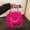 Rose red, variant on Faux Fur Fringe Tote Bag with Pearl & Gold Chain, Fluffy Handbag with Top Handle & Crossbody Strap for Women