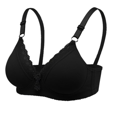 Clearance!Uooqdmx Bras for Women Push Up Bra Bras Sexy Underwear Bra Lingerie Tops Lace Female Comfortable Bras for Women Black 40