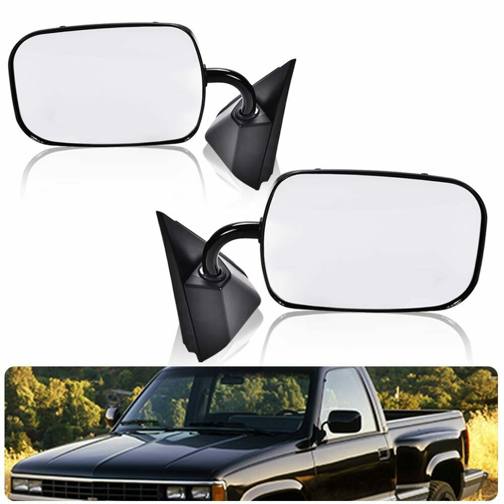 Driver and Passenger Manual Side View Mirrors Replacement for Chevrolet GMC Pickup Truck SUV 5876714 25876715 