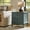 Blue, variant on Wooden End Table with Charging Station Space 2 Drawers Table Living Room Blue