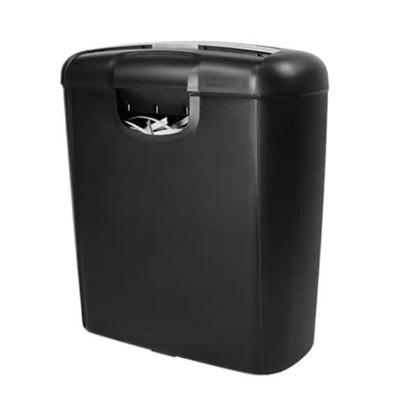 6-Sheet Paper Shredder with 10L Wastebasket - Heavy Duty Cross-Cut Shredder for Home Office Black