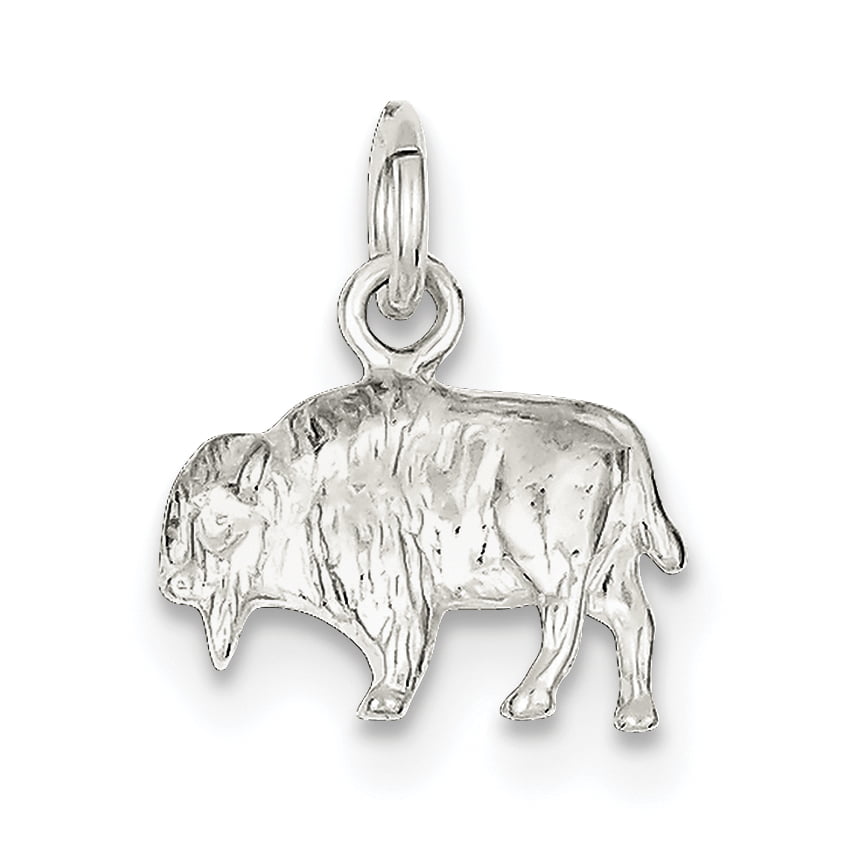 Perfect Jewelry Gift Sterling Silver Bull Charm