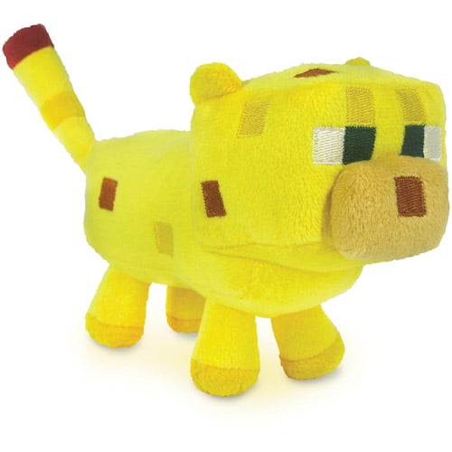 Mojang Minecraft Baby Ocelot 10" Plush Yellow Cat Block Lion Stuffed Animal 