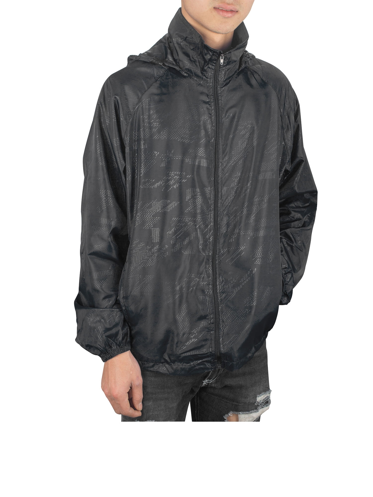 SAYFUT Men Zip up Sportswear Windbreaker Packable Jacket Sport Casual ...
