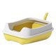 thumbnail image 2 of Caja de arena para gatos Caja de arena para gatos, parte superior abierta y protección contra derrames Lados altos con Amarillo, 2 of 9