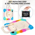 thumbnail image 3 of Dteck with Pencil Holder Case for iPad Pro 13 inch 2024,Heavy Duty Silicone Case 360 Degree Rotating Handle Stand Cover with Shoulder Strap for iPad Pro 13-in. (M4) ,Colorful, 3 of 8