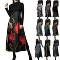 thumbnail image 5 of Ichuanyi Woman Dress Women Autumn And Winter Casual Slim Long-Sleeved Long Bohemian Printed Dress, Fall Dresses For Women, 5 of 6