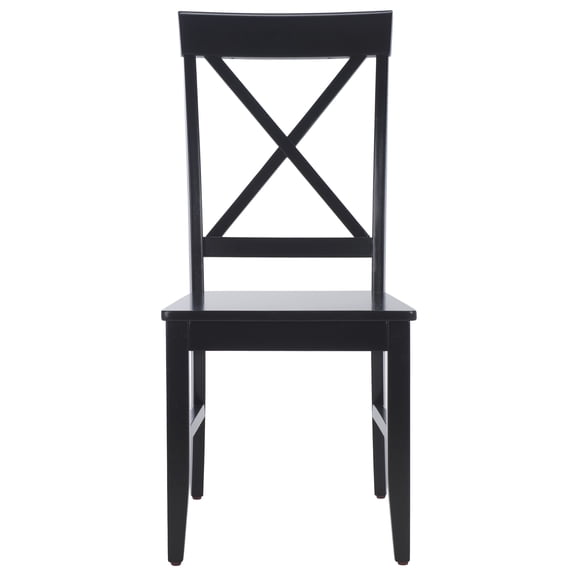 SAFAVIEH Ksenia Contemporary Wood Solid Dining Side Chair, Black