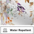 thumbnail image 4 of Purple Eucalyptus Shower Curtain, Spring Watercolor Plant Leaves with Floral Shower Curtain for Bathroom Waterproof Fabric Shower Curtain Set with Hooks, 72x78 Inch, 4 of 6