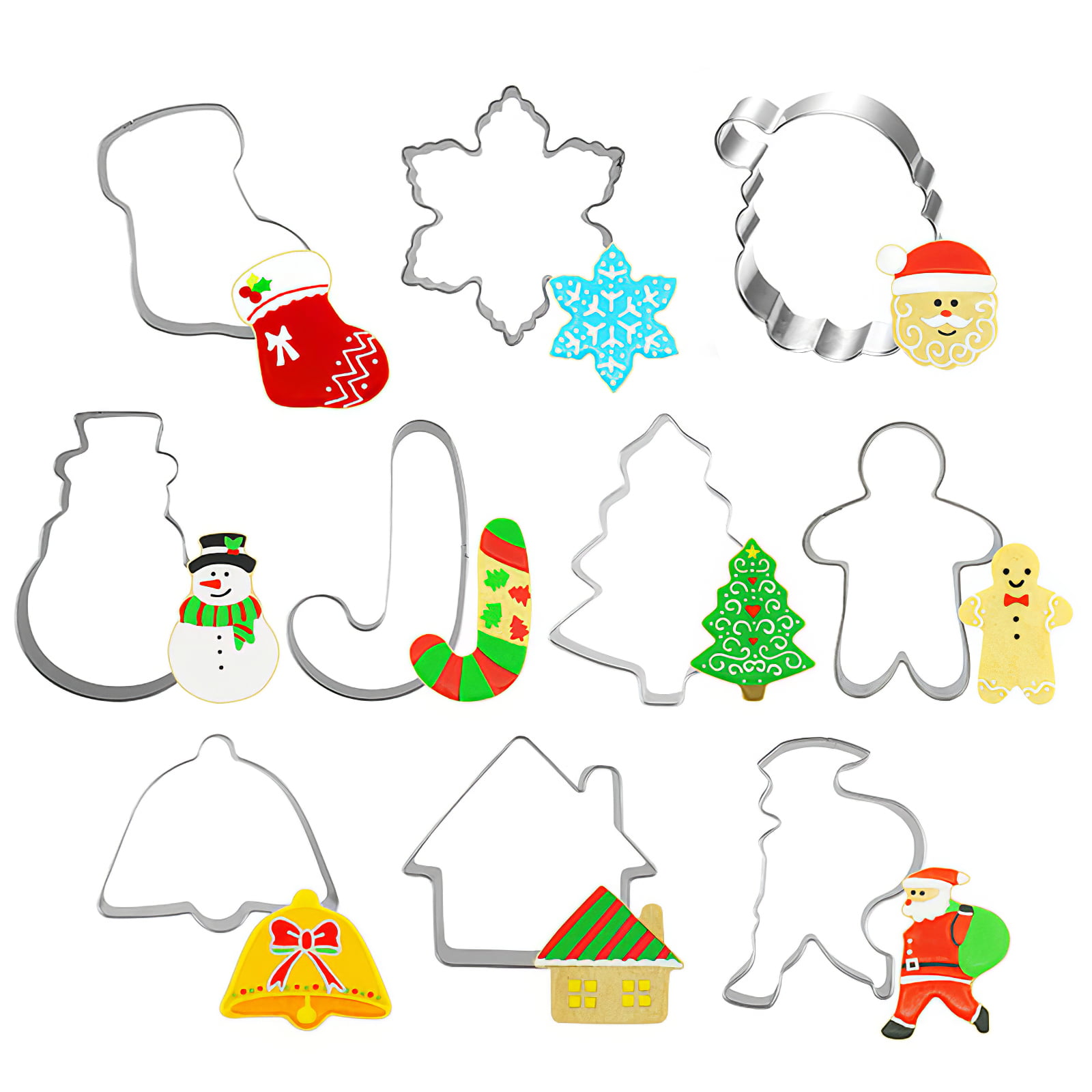 Christmas Biscuit Cutter Molds Baking Mould 10pcs/set Cookie Pattern