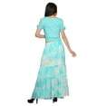 thumbnail image 4 of Moomaya Ethnic Dress For Women Printed Long Skirt And Cold Shoulder Crop Top Set, 4 of 6