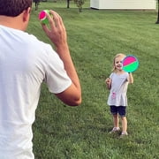 Toss and Catch Ball Set, Catch Game Toys , Beach Toys Paddle Ball Game Set with 2 Paddles and 1 Balls, Outdoor Games for Boys & Girls
