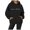 Black, variant on TIANZEN Women's Reversible Printed Letter Long Sleeve Hoodie With Pockets Casual Comfortable Sweatshirt Sweatshirt Top