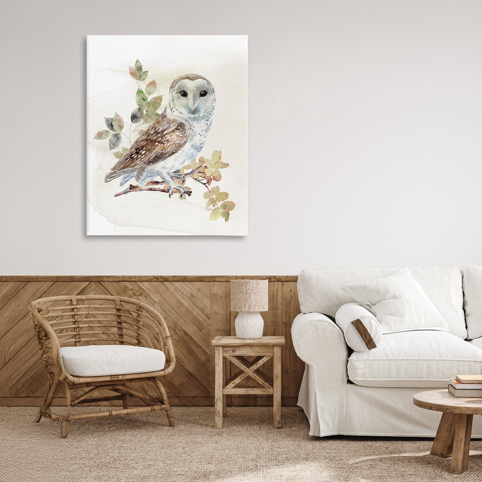 Stupell Industries Owl Among Autumn Leaves Canvas Wall Art, design by CAD Designs