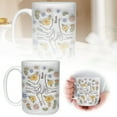 thumbnail image 4 of Ceramic Coffee Mug Floral Print Design Durable Stylish Drinking Cup For Home Kitchen Universal Use Idea, 4 of 9