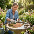 thumbnail image 2 of Bird Bath Copper Disk, 2 of 7