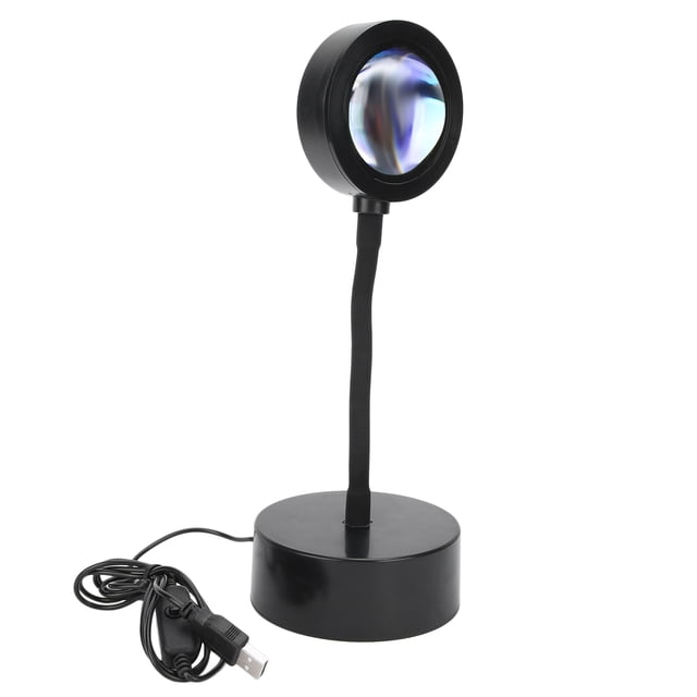Lámpara de proyección con rotación ajustable, lámpara de proyección de 180 grados, lámpara de proyección con luz LED USB, elegante y moderna
