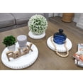 thumbnail image 3 of AuldHome Design Farmhouse Beaded Pedestal Tiered Stands (3-Piece Set, White); Rustic Wood Beaded Tray Stack, 3 of 9