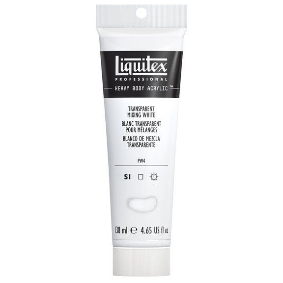 Liquitex Professional Heavy Body Acrylic Color, 6.65oz., Transparent Mixing White