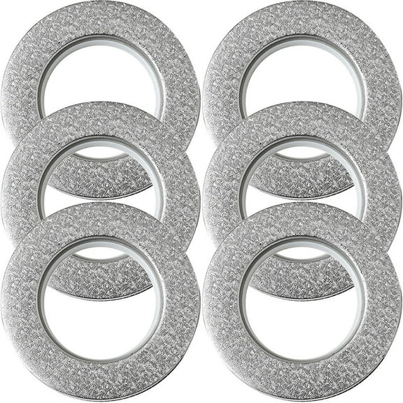 LEORX 6Pcs Plastic Shower Curtain Rings Light Grey Simple Design Homeowners Bathroom