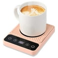 thumbnail image 2 of Coffee Warmer with Automatic Shut Off for Desk TeqHome Electric Cup Warmer Timer 6 Temperature Settings Beverage Tea Water Milk Hot Chocolate Warmer Heating Plate Pink, 2 of 12