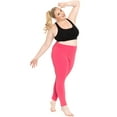 thumbnail image 2 of Stretch Is Comfort Women's Cotton/Spandex Plus Size Leggings Hot Pink 2X, 2 of 6