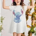 thumbnail image 1 of Vestido para niñas, ropa con estampado de punto de Disney para niños coreanos japoneses, vestido Retro de manga corta con temperamento, vestidos informales para niños 3T Gao Jinjia LED, 1 of 2