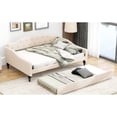 thumbnail image 5 of Beige Full Size Daybed With Upholstered Cover And Twin Trundle - & Eye-catching , Stylish, Space, 5 of 7