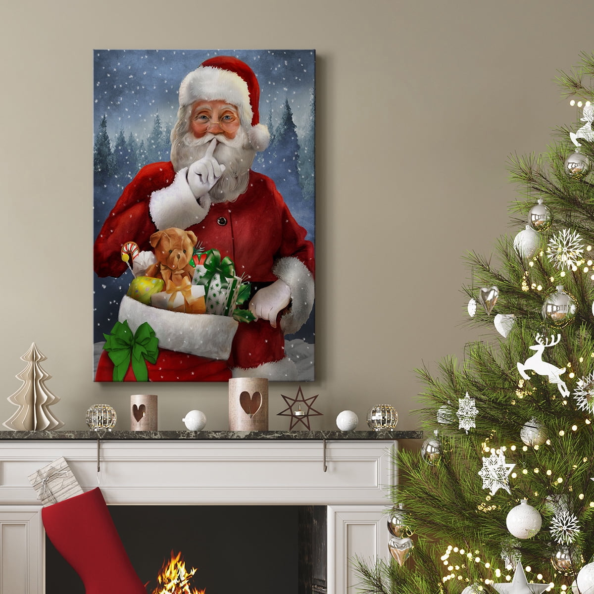 Quiet Santa- Gallery Wrapped Canvas