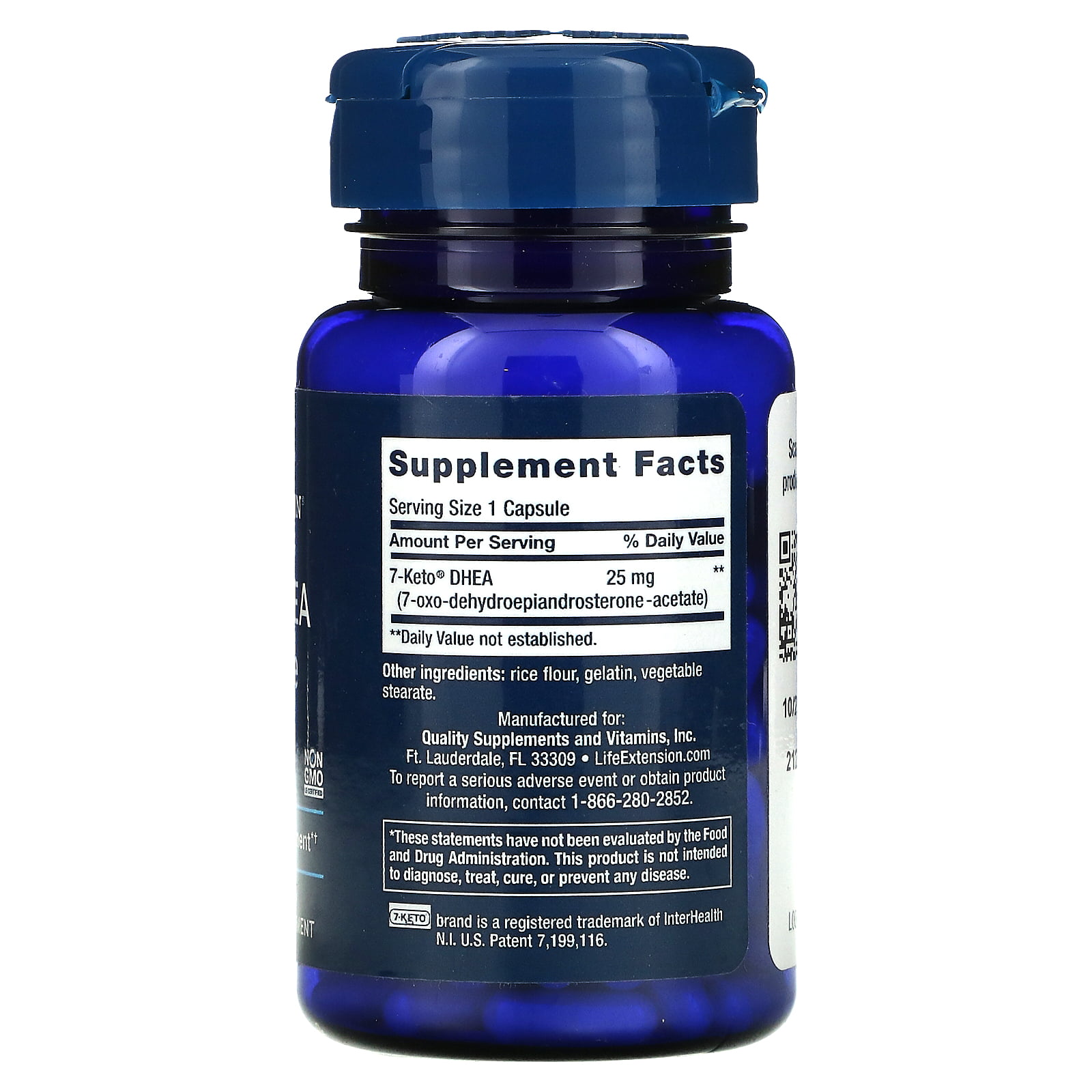 Life Extension 7-Keto DHEA, 25 mg, 100 Capsules - Walmart.com