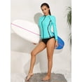 thumbnail image 4 of Women's UPF 50+ Zipper Rash Guard, Water Surfing Long Sleeve Swimsuit, UV/Sun Protection Swim Shirts Wetsuit Top, 4 of 5