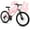 Pink, variant on Ecarpat 24 Inch Mountain Bike, Disc Brakes 21 Speeds Women Mens Bike, Steel Frame and Suspension Fork, Adult and Teens Sport Bicycle for Urban Trail Snow Commuter White