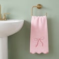 thumbnail image 2 of Unique Bargains Solid Cotton Elegant Border Hand Towels 28" x 13" Pink 1pk, 2 of 8