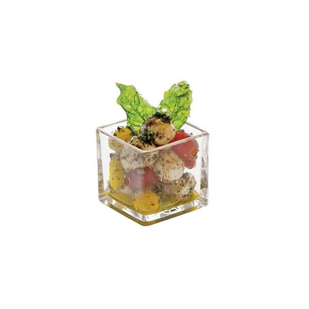 Grilling Sampler - FOH ASA012CLG23 Clear 5 Ounce Square Sampler Glass - 12 / CS