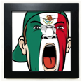 thumbnail image 1 of Mexico Flag Facial Makeup Head Screang Cap Black Square Frame Picture Wall Tabletop, 1 of 3