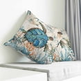 thumbnail image 4 of Throw Pillow Covers 20x20 Inch, Ocean Turtle Decorative Pillow Cases for Couch Sofa Bed, Coastal Nautical Coral Starfish Blue Cotton Linen Square Home Decor Pillowcases with Hidden Zipper, 4 of 7